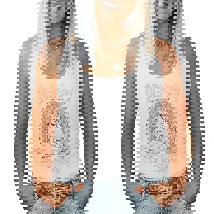 Morally Grey My Favorite Color Dark Unicorn Rainbow レディースタンクトップ