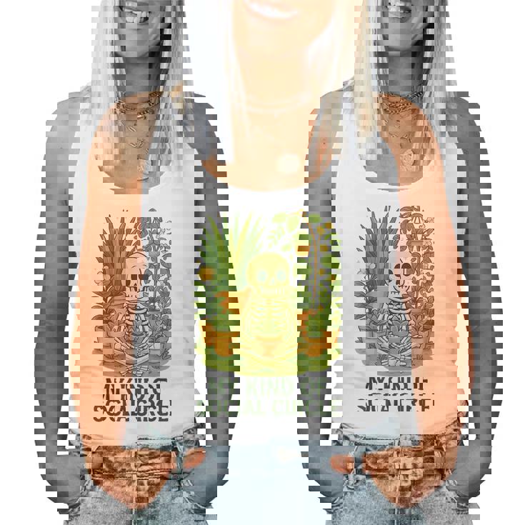 My Kind Ofocial Circle Plantkeleton ユーモア レディースタンクトップ