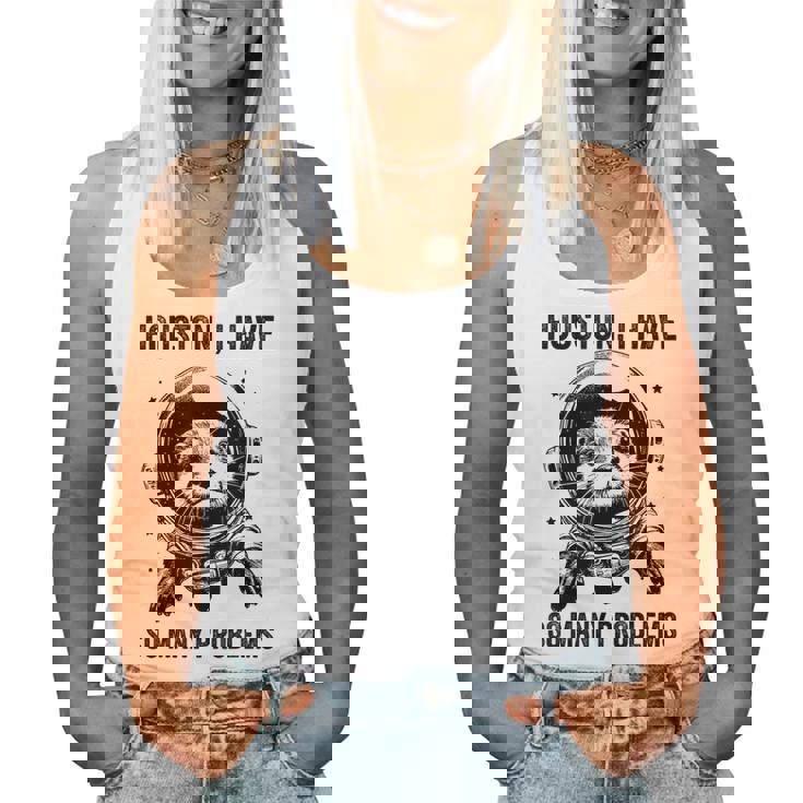 Otter Dad Mompace ヒューストン問題カワウソ レディースタンクトップ