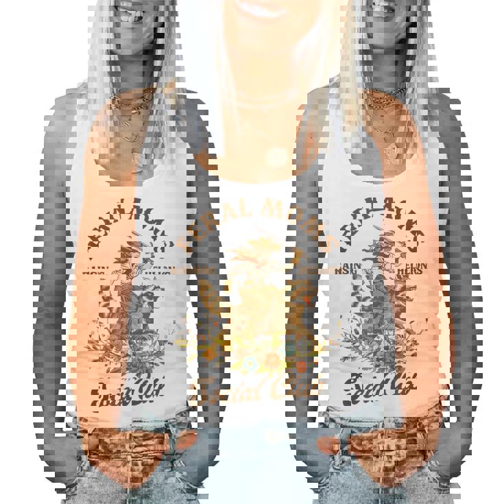 Racoon Mother’S Day Blessed Mom Life Feral Moms Social Club Women Tank Top