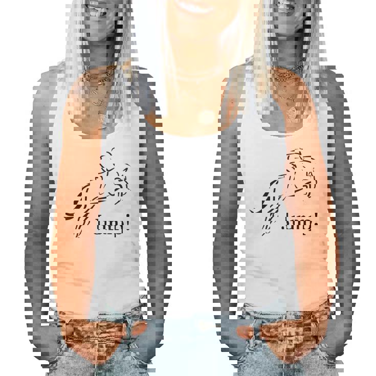 Showjumping Equestrian Horse Riding レディースタンクトップ