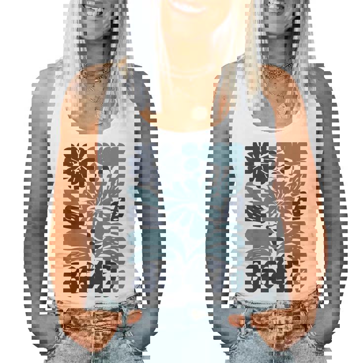 Vintage Retro 8647 Subtle Anti Trump 86 47 Floral Boho Style Women Tank Top