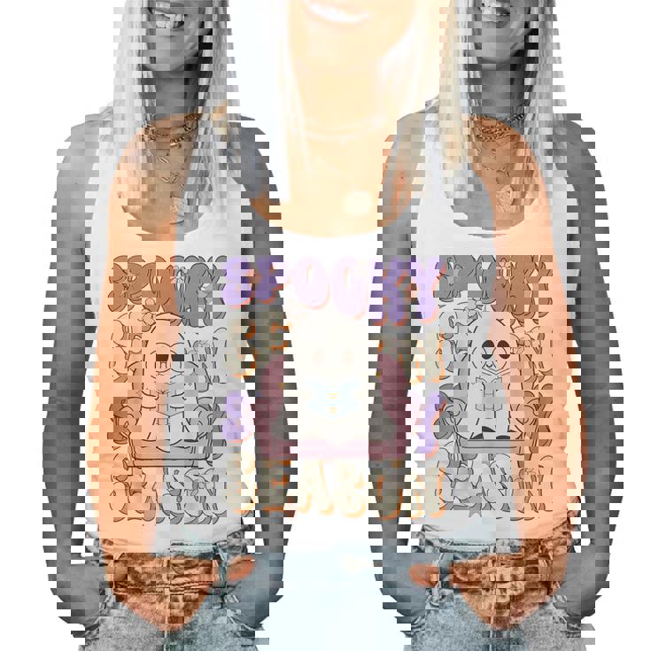 おもしろい言葉 不気味な季節 ハロウィン 幽霊 先生 女性 男性 レディースタンクトップ