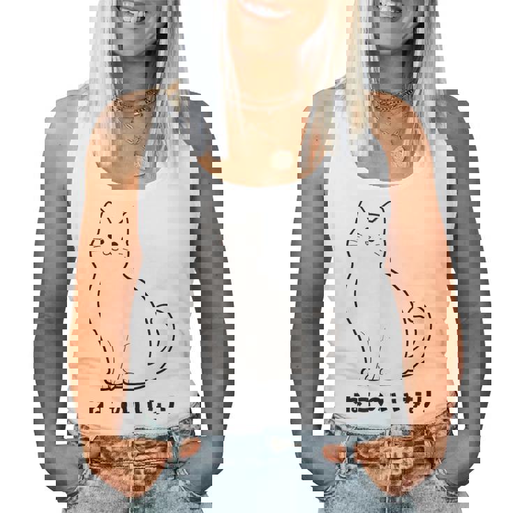 ねこのいいなり 猫 ネコ 白猫 イラスト おもしろ おしゃれ シンプル かわいい 猫飼い 猫好き 男性 女性 レディースタンクトップ