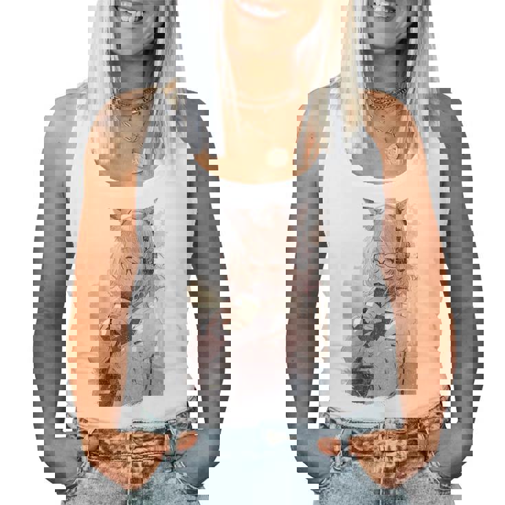 アニメ ワイフ かわいい アニメ 漫画 猫 女の子 甘い レトロ 日本 レディースタンクトップ