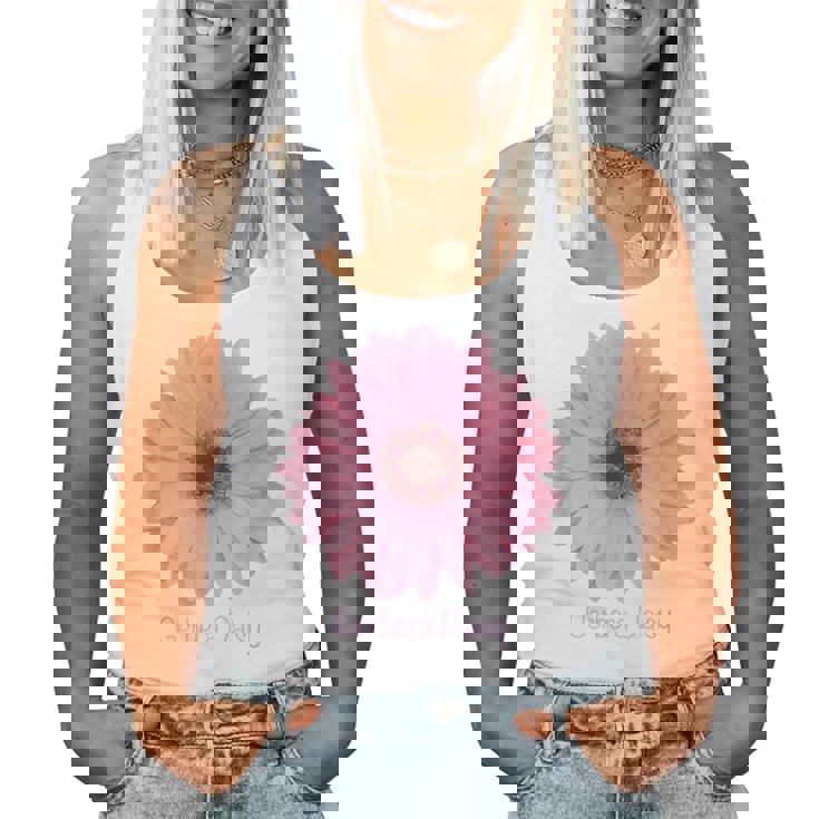 ガーベラ デイジー 花 レディースタンクトップ