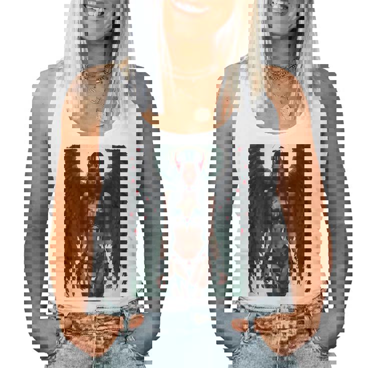 セクシーガールグラフィックtシャツ セクシーな悪魔の女の子のピンナップバックプリント レディースタンクトップ