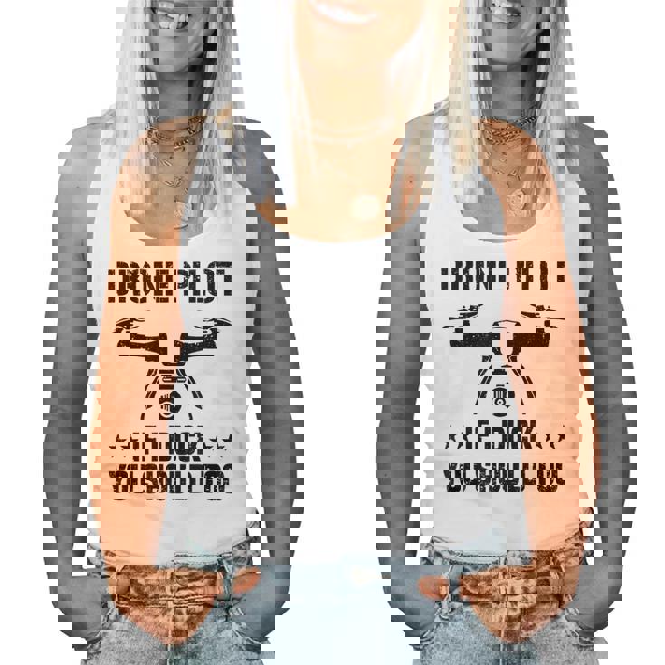 ドローン パイロット If I Duck Youhould Too ドローン フライングドローン Rc レディースタンクトップ