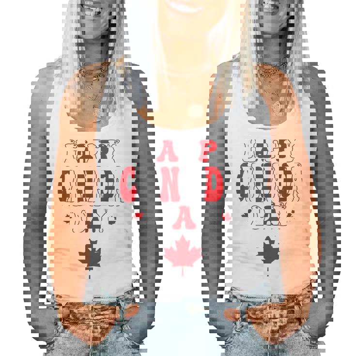ハッピーカナダデー カナダメープル カナダの女性 メンズ キッズ レディースタンクトップ