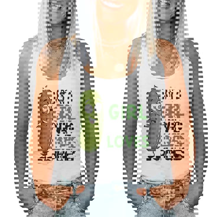 ピクルスが大好きな女の子だけ おかしなきゅうり レディースタンクトップ