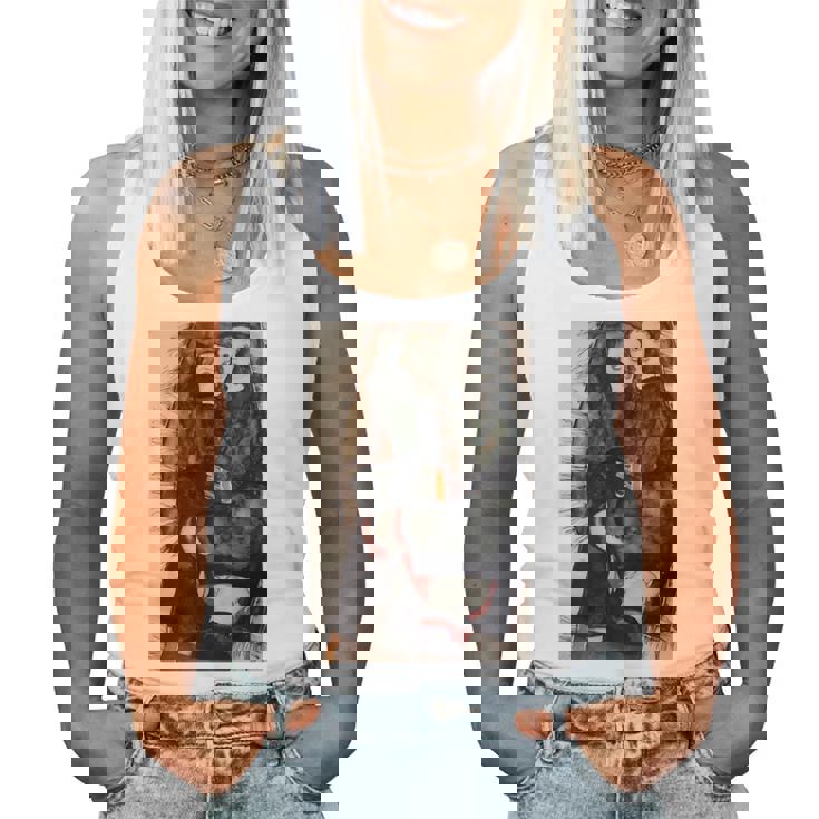 フリンジ付きの毛布の上の二人の女の子 エゴン・シーレ作 1911 長袖tシャツ レディースタンクトップ