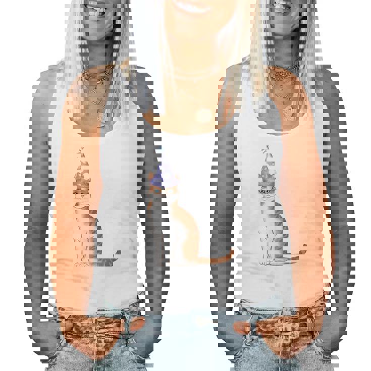 古希祝い 猫好き 男性 女性 古希 お祝い 70歳 かわいい ねこ おしゃれ 猫 紫色 レディースタンクトップ