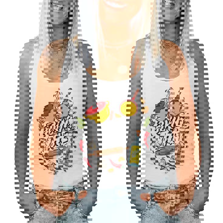 料理の日 宗教料理 シェフ向け 料理 男性 女性 長袖tシャツ レディースタンクトップ