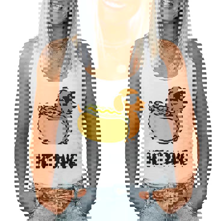 面白い犬 ホットドッグ 食通 駄洒落ギフト 男性 女性 キッズ 男の子 女の子 レディースタンクトップ