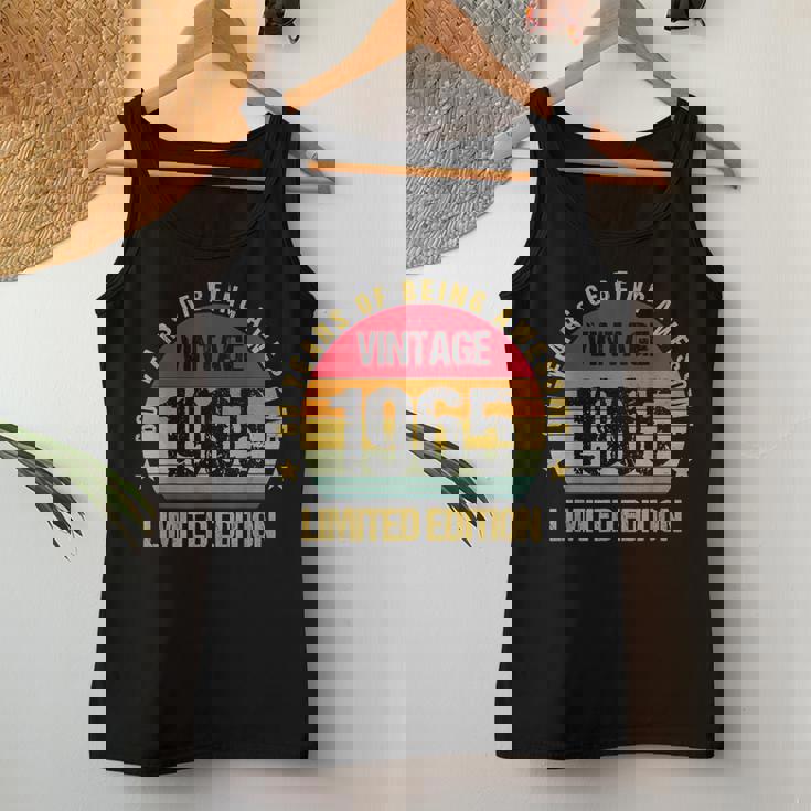 60歳 六十 1965年 ヴィンテージ 還暦 男性 女性 かわいい レディースタンクトップ 面白い贈り物