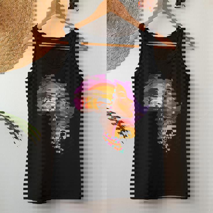 African American Boyunflower Melanin History Month レディースタンクトップ 面白い贈り物
