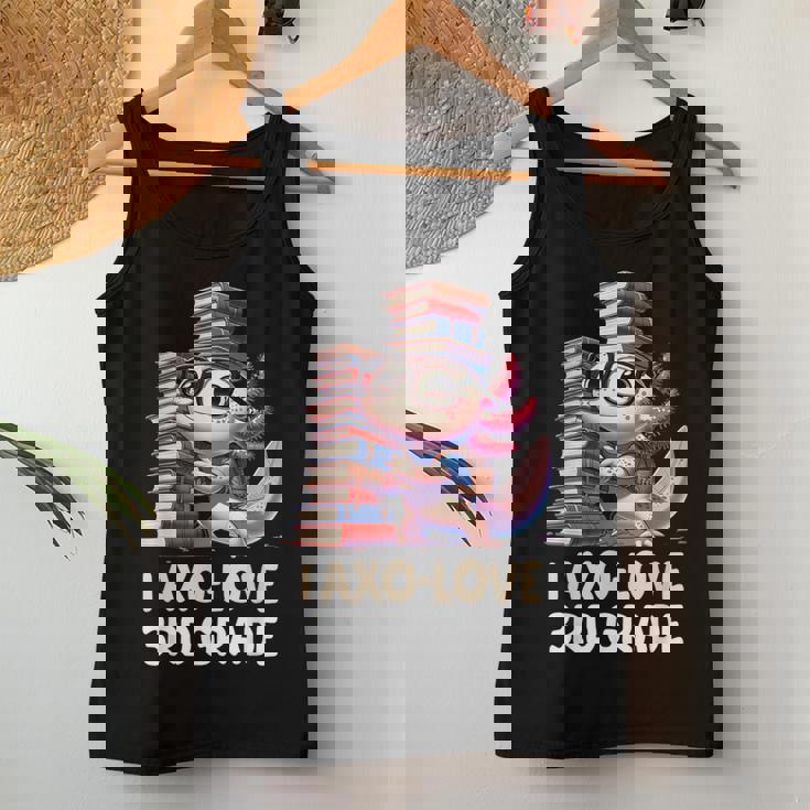 I Axo Love 3Rd Grade Axolotl 新学期読書 レディースタンクトップ 面白い贈り物