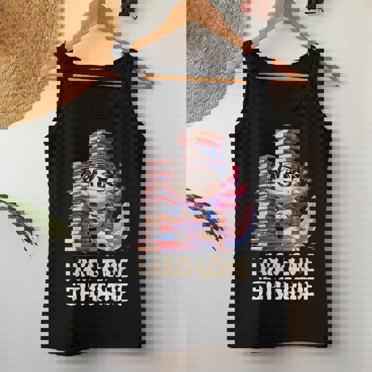 I Axo Love 5Th Grade Axolotl 新学期読書 レディースタンクトップ 面白い贈り物