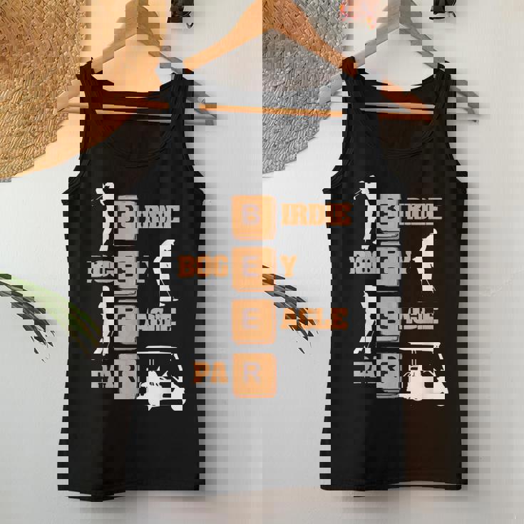 Birdie Bogey Eagle Par Beer ゴルフボール 面白いゴルファー レディースタンクトップ 面白い贈り物