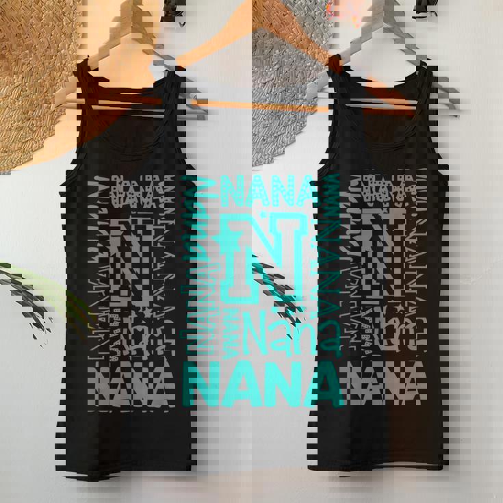 Cheery Nana Grandma レタープリント レディースタンクトップ 面白い贈り物