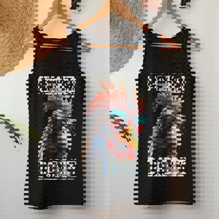 Chicken Daddy チキンパパ ニワトリ お父さん 農家 養鶏場 父の日 レディースタンクトップ 面白い贈り物