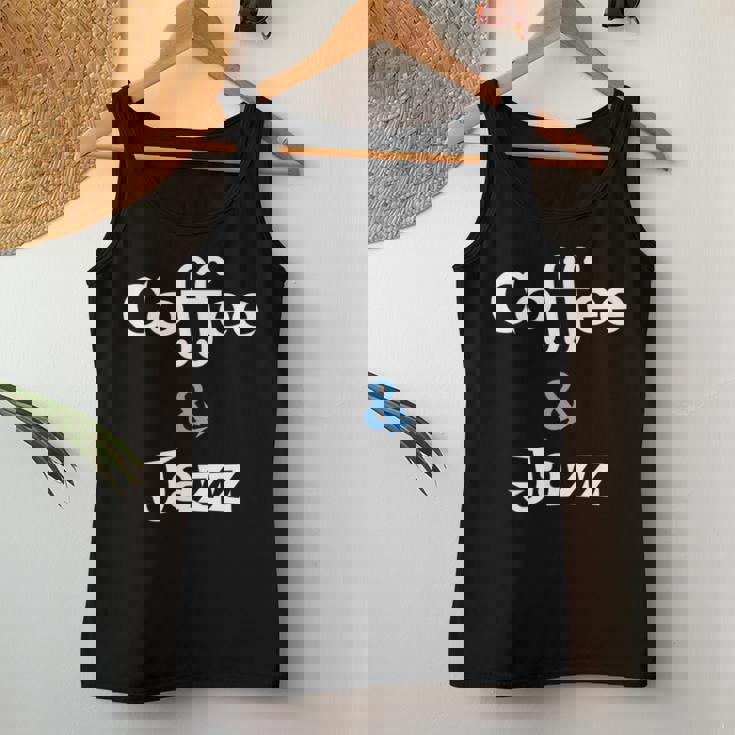 Coffee & Jazz シャツ ユニセックス コーヒー愛好家 ジャズ レディースタンクトップ 面白い贈り物