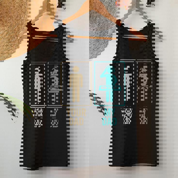 Your Dad My Dad Dj Disc Jockey Daughteron Festa Del Papà Canotta da donna Regalos divertidos