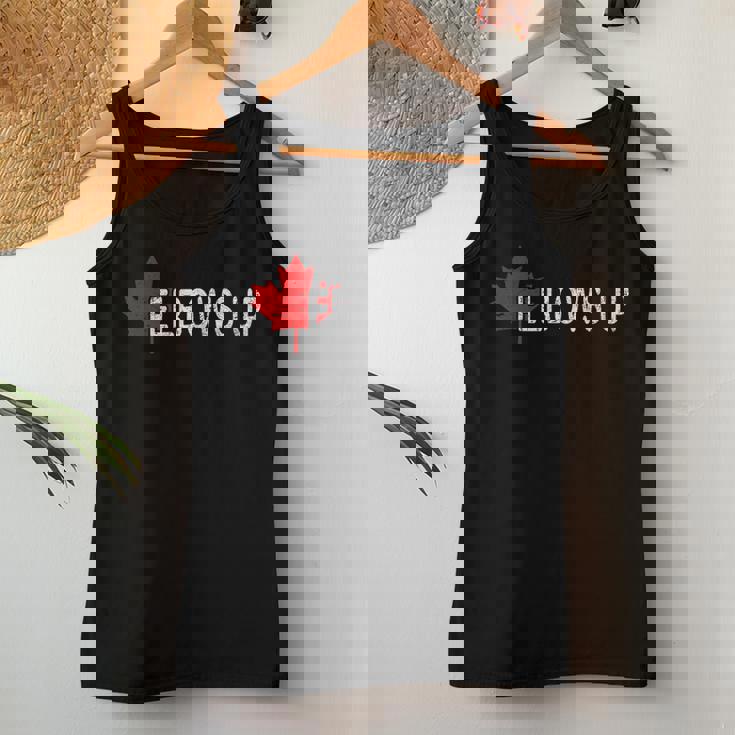 Elbows Up Canada Never 51 カナダ国旗 面白い 男性 女性 ギフト レディースタンクトップ 面白い贈り物