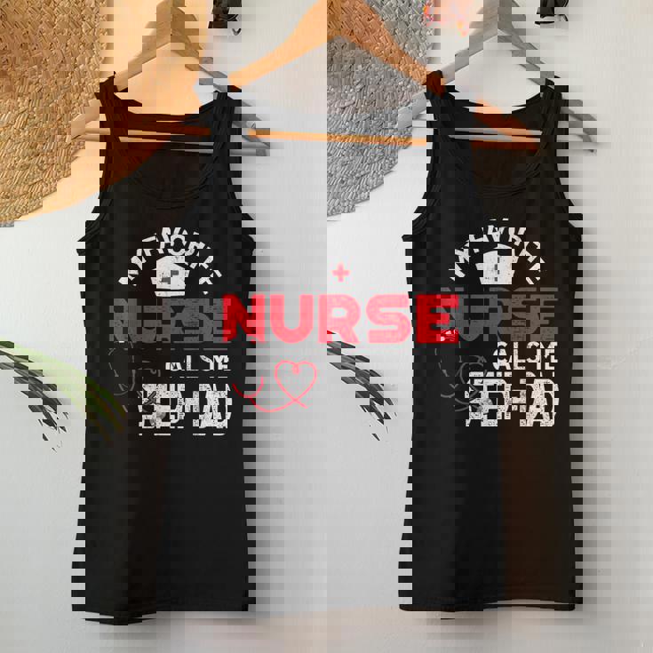 My Favorite Nurse Calls Me Step-Dad Father's Day Nursing Women Tank Top Unique Gifts
