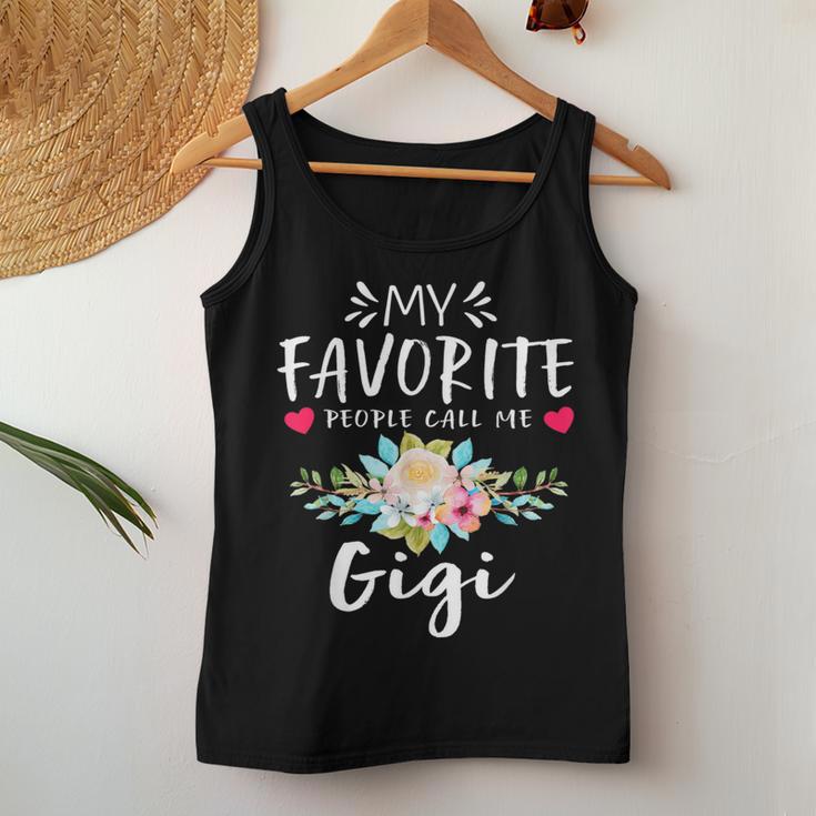 My Favorite People Call Me Gigi Floral Women Tank Top Unique Gifts