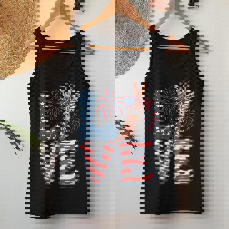 Giraffe Love 4Th Of July Usa Flag Giraffe Women Women Tank Top Personalized Gifts Giraffe Love 4Th Of July Usa Flag Giraffe Women Women Tank Top Personalized Gifts