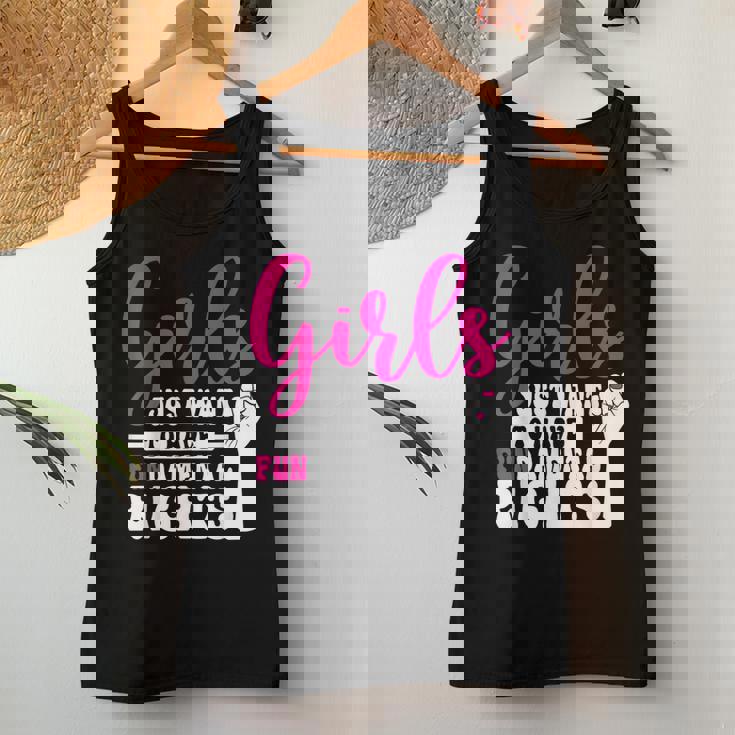 Girls Just Want To Have Fundamental Rights レディースタンクトップ 面白い贈り物