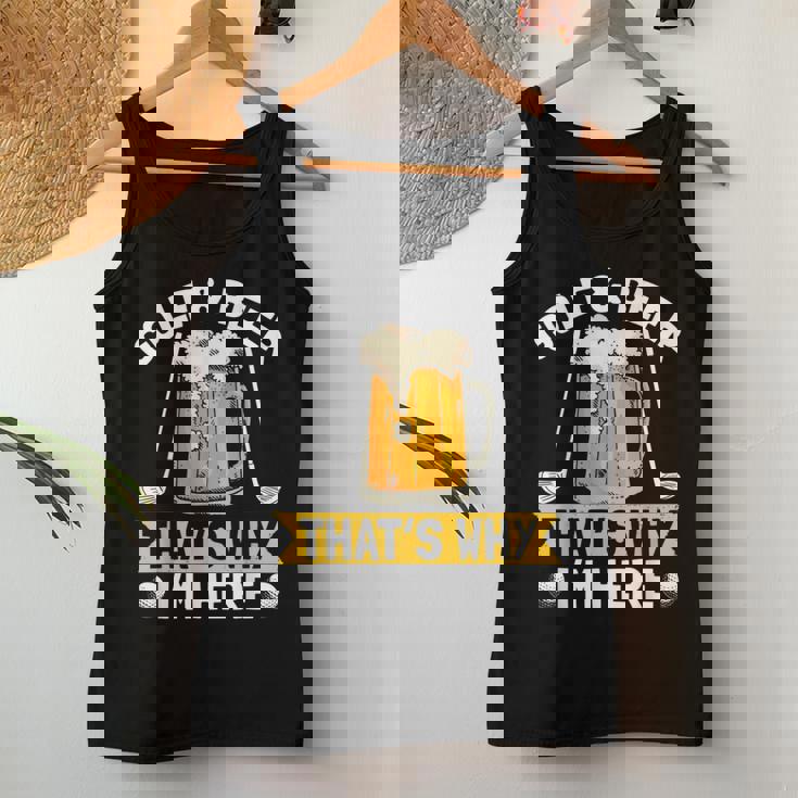 Golf And Beer That's Why I'm Here 面白いゴルファーの言葉 レディースタンクトップ 面白い贈り物