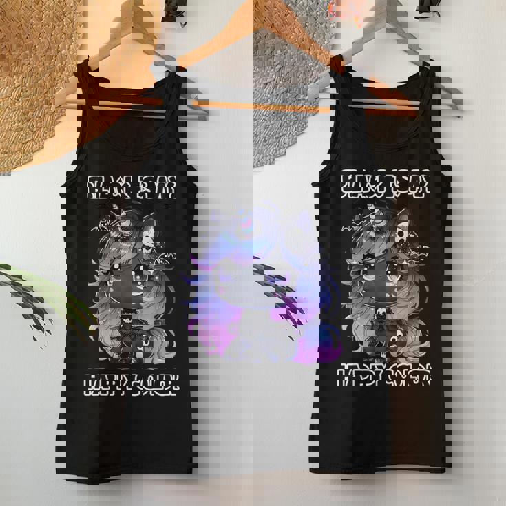 Goth Girl Black Is My Happy Color Gothic Unicorn Emo Girl Women Tank Top Personalized Gifts