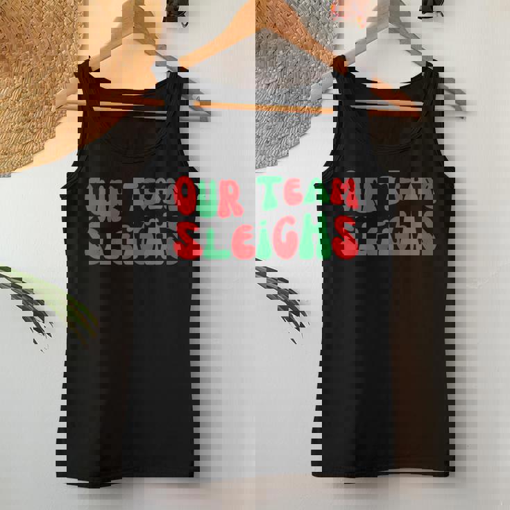 Groovy Our Teamleighs面白いクリスマスユーモア レディースタンクトップ 面白い贈り物