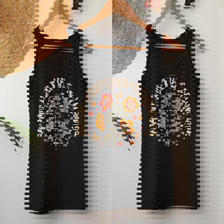 Grow Positive Thoughts Flower Women Tank Top Unique Gifts