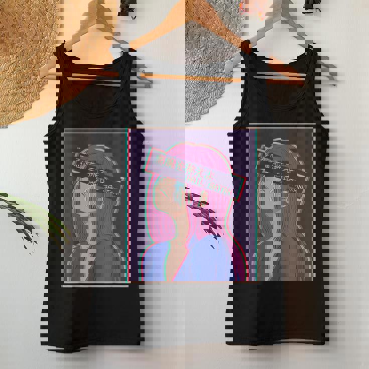 Hailatanad Anime Girl Japaneseaporwave Aesthetic レディースタンクトップ 面白い贈り物