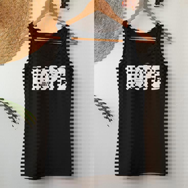 Hope Romans 15 13 レトロ グルービー 面白い クリスチャン 信仰 聖書 J レディースタンクトップ 面白い贈り物