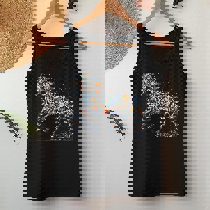 Horse Lover Majestic Horse 馬のグラフィック デザイン レディースタンクトップ 面白い贈り物