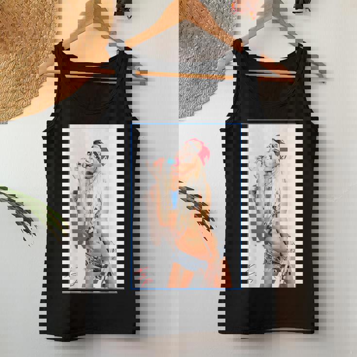 Hot Girl On 男性用 Ice Pop Pinup 2 レディースタンクトップ 面白い贈り物