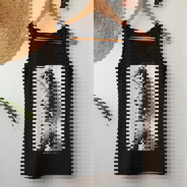 Hot Girl On 男性用 セクシー ブーティー ビキニ モデル 2 Bw レディースタンクトップ 面白い贈り物