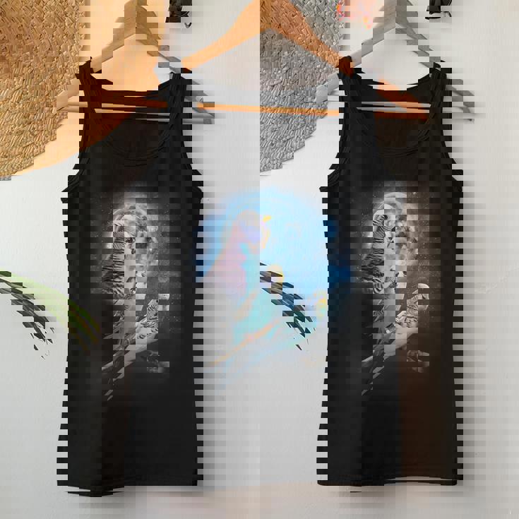 Howling At The Moon シャツ インコシャツ ファニーセキセイインコシャツ レディースタンクトップ 面白い贈り物