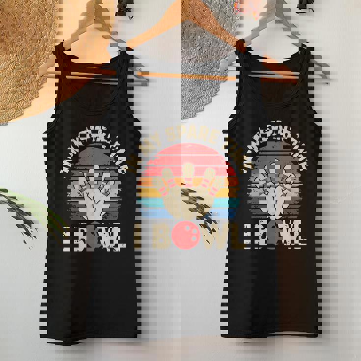 In Mypare Time I Bowl レトロ ボウリング ボウラー レディースタンクトップ 面白い贈り物