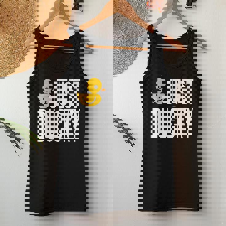 Just Duckyラバーダック レディースタンクトップ 面白い贈り物