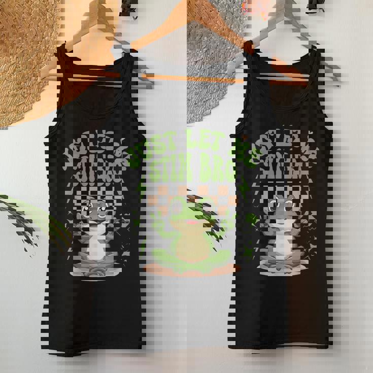 Just Let Metim Bro Groovy Let Metim Bro自閉症啓発 レディースタンクトップ 面白い贈り物