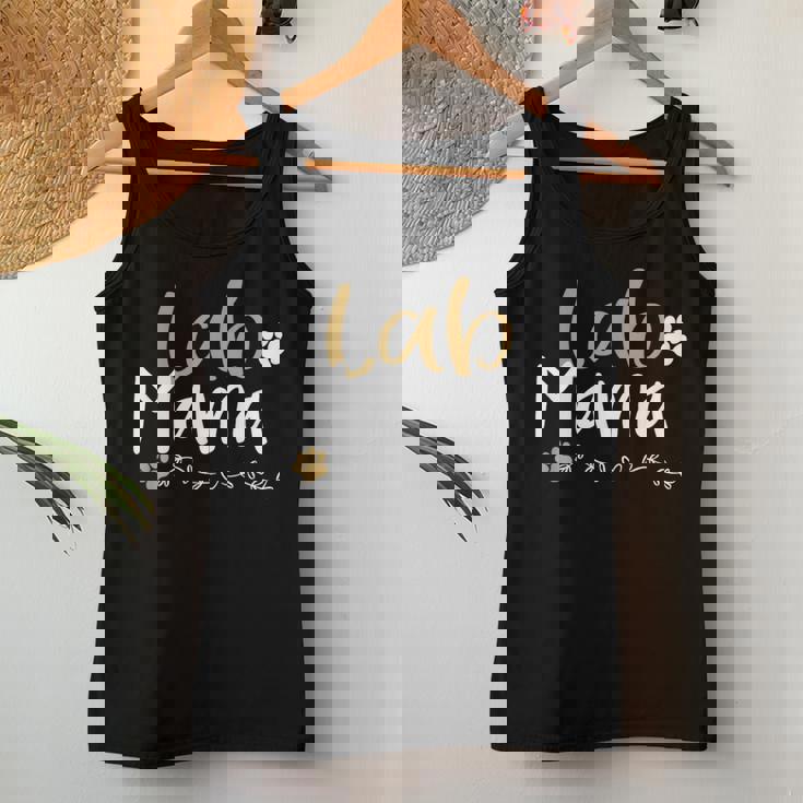 Lab Mom Lab Mama ラブラドールレトリバー シャツ かわいいペット愛好家 犬 レディースタンクトップ 面白い贈り物