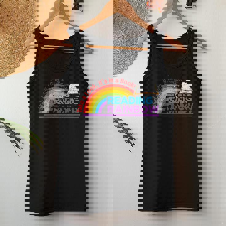 Take A Look It's In A Book Reading Book Vintage Rainbow Women Tank Top Unique Gifts