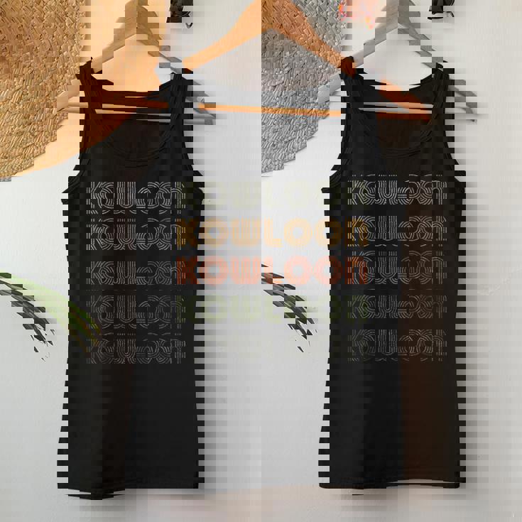 Love Heart Kowloon グランジ ヴィンテージスタイル ブラック 九龍 レディースタンクトップ 面白い贈り物