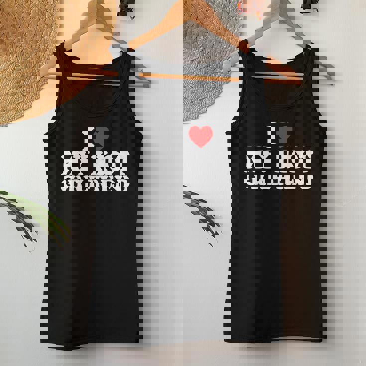 I Love My Hot Girlfriend レディースタンクトップ 面白い贈り物