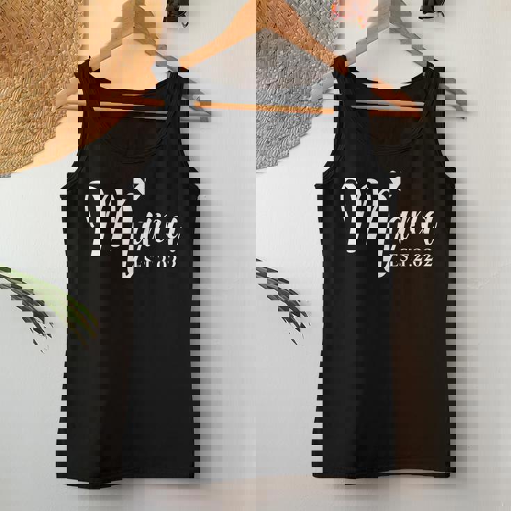 Mama Heart Est2022 Cute Pregnancy New Moms & Mothers-To-Be Women Tank Top Personalized Gifts